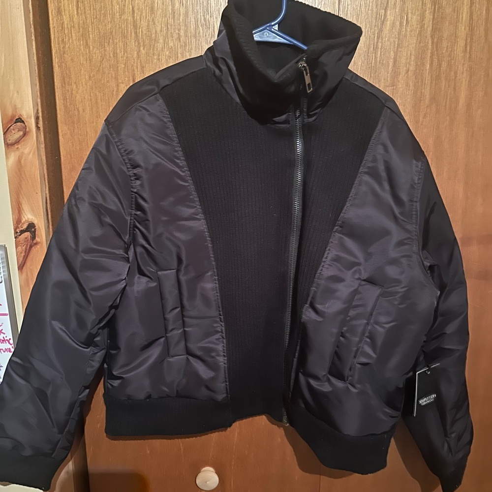 Simply Vera Vera Wang Woman's  Black Puffer Jacket